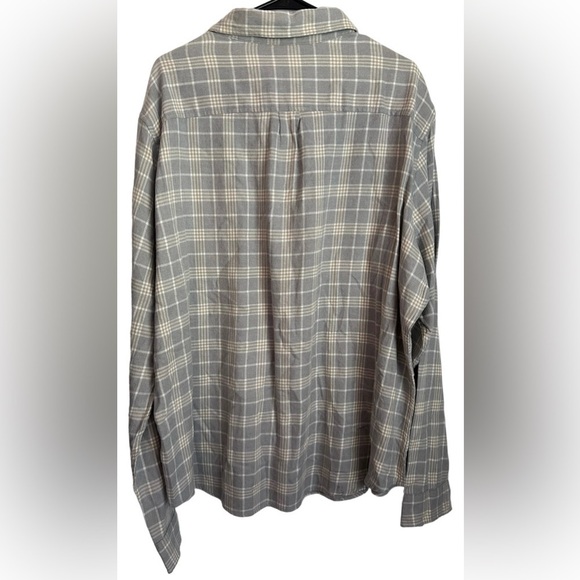 NWT Goodfellow & Co Men’s Casual Button Up Gray Plaid Long Sleeve Shirt-Size XXL - Picture 2 of 6